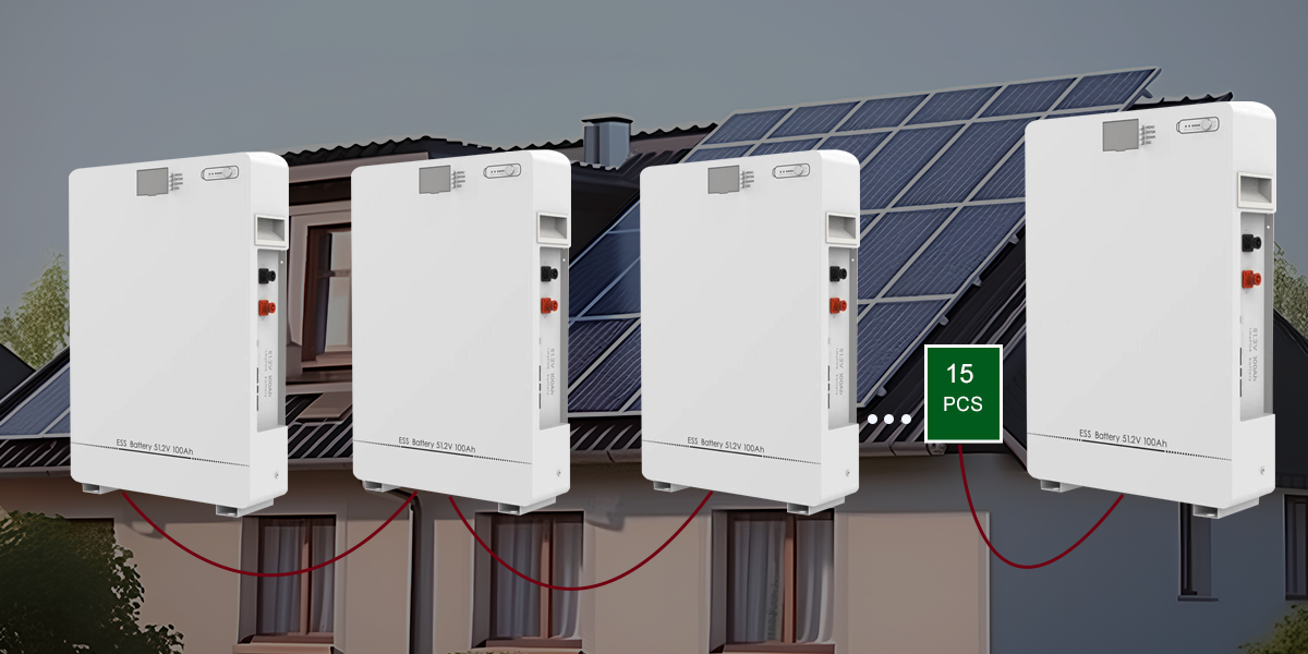 wall mouted battery 07 - Powerwall 51.2V 100Ah Ess 5Kw 10Kw 15Kw Solar Lifepo4 Battery