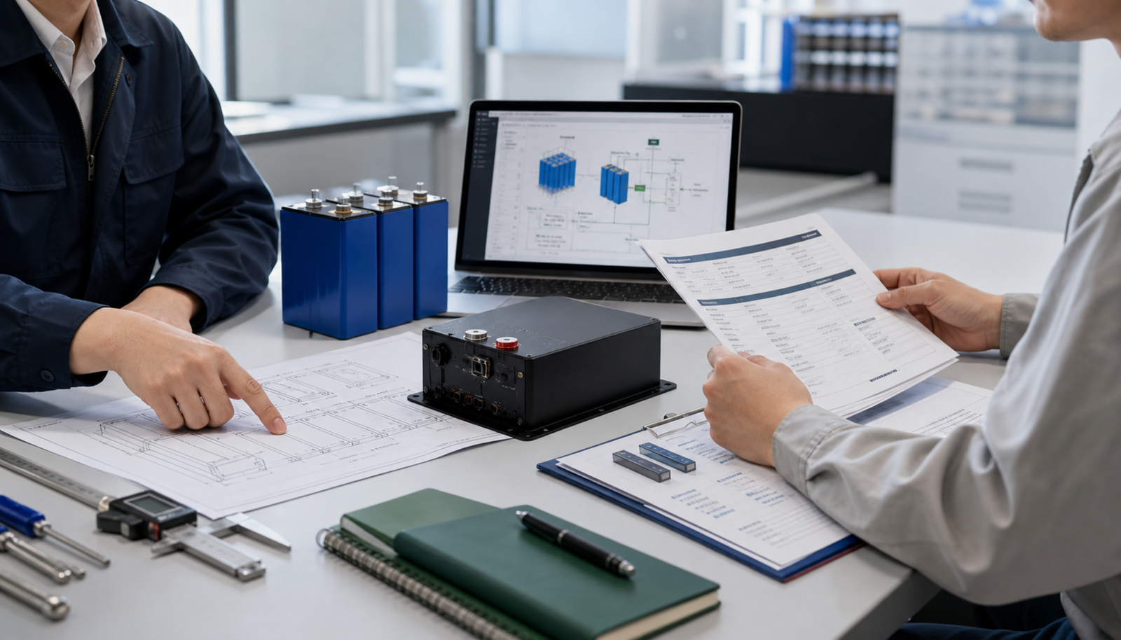 Custom LiFePO4 battery quotation discussion covering voltage, capacity, application, communication and certification requirements.